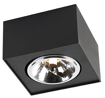 Designerski reflektor kwadratowy czarny - Kaya Nowoczesny Oswietlenie wewnetrzne