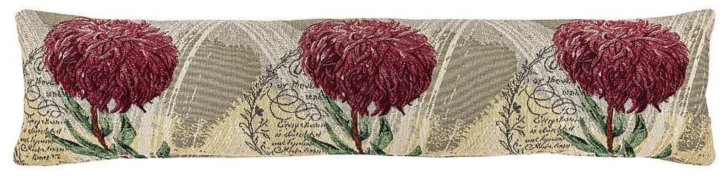 Dekoracyjny wałek uszczelniający na okno Chryzantema fioletowy, 90 x 20 cm
