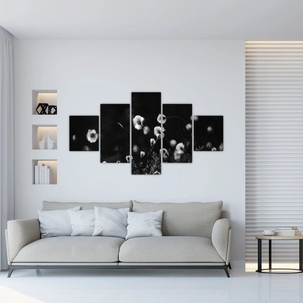 Obraz - Łąka z trawą bawełnianą N⁰1 (125x70 cm)