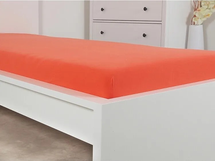 4Home prześcieradło jersey Ideal truskawkowy, 100 x 200 cm