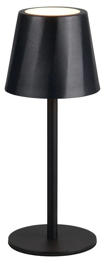 Lampa stołowa LED w kolorze matowej czerni z metalowym kloszem (wysokość 21 cm) Diaz – Trio