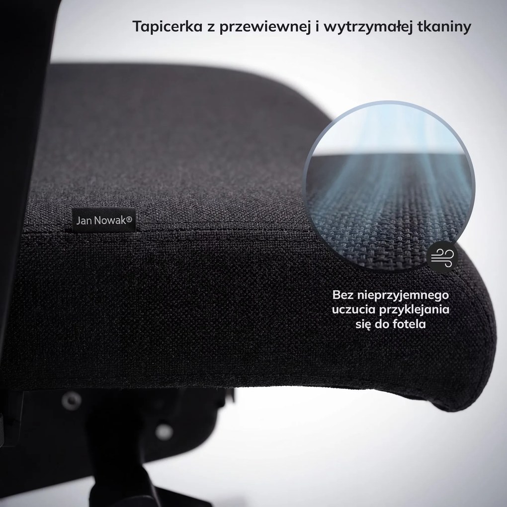 Fotel biurowy ergonomiczny czarny VECTOR