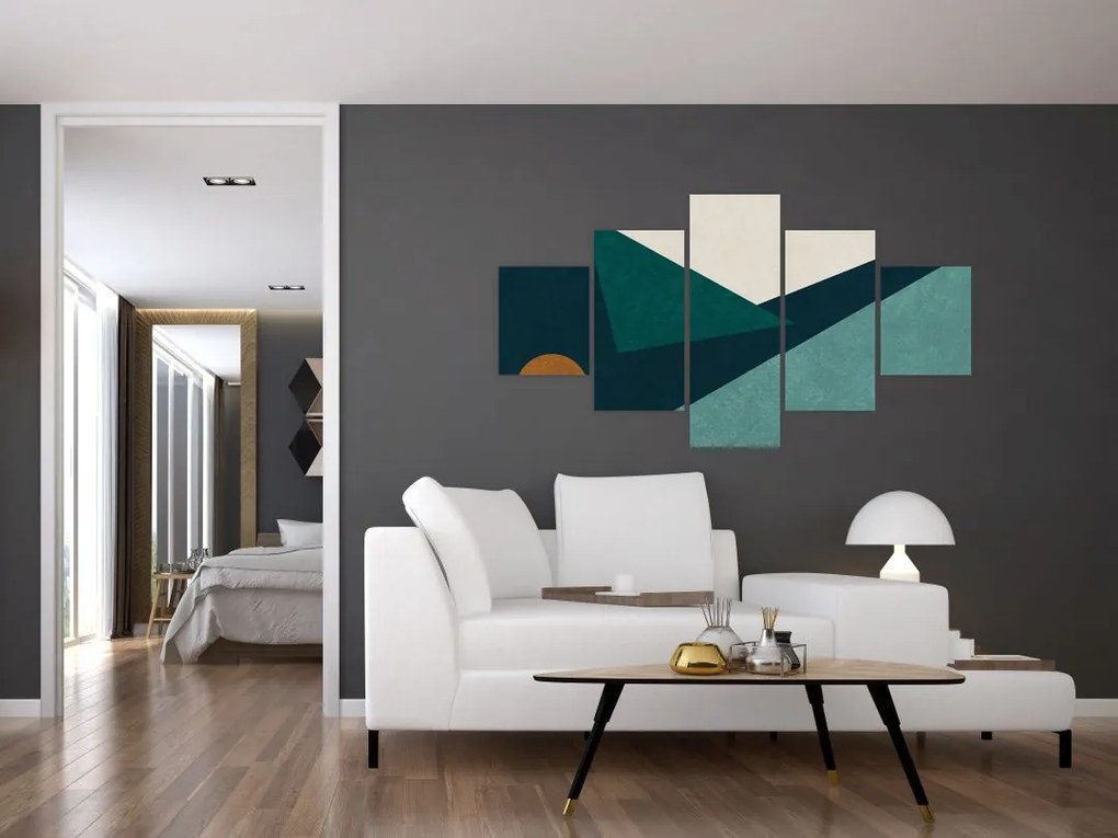 Obraz - Abstrakcja kubistyczna (125x70 cm)