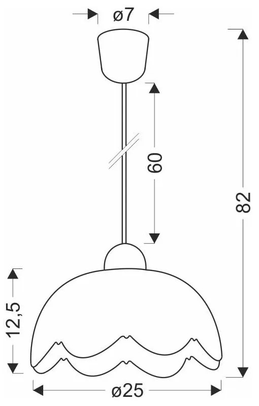 Biała lampa wisząca ze szklanym kloszem ø 25 cm Bratek – Candellux Lighting
