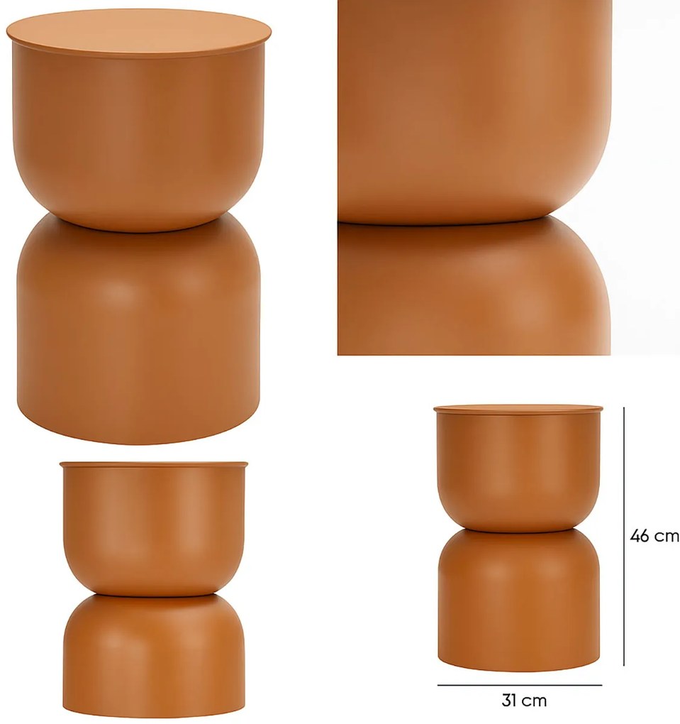 Stolik kolumna DISA, matowy, Ø 31 cm