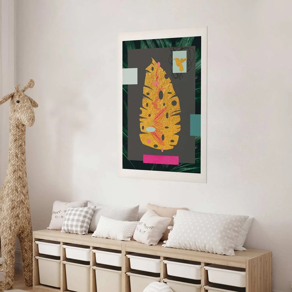 Plakat złotą liść 60x90 cm bez ramy z marginesem ARTGEIST B