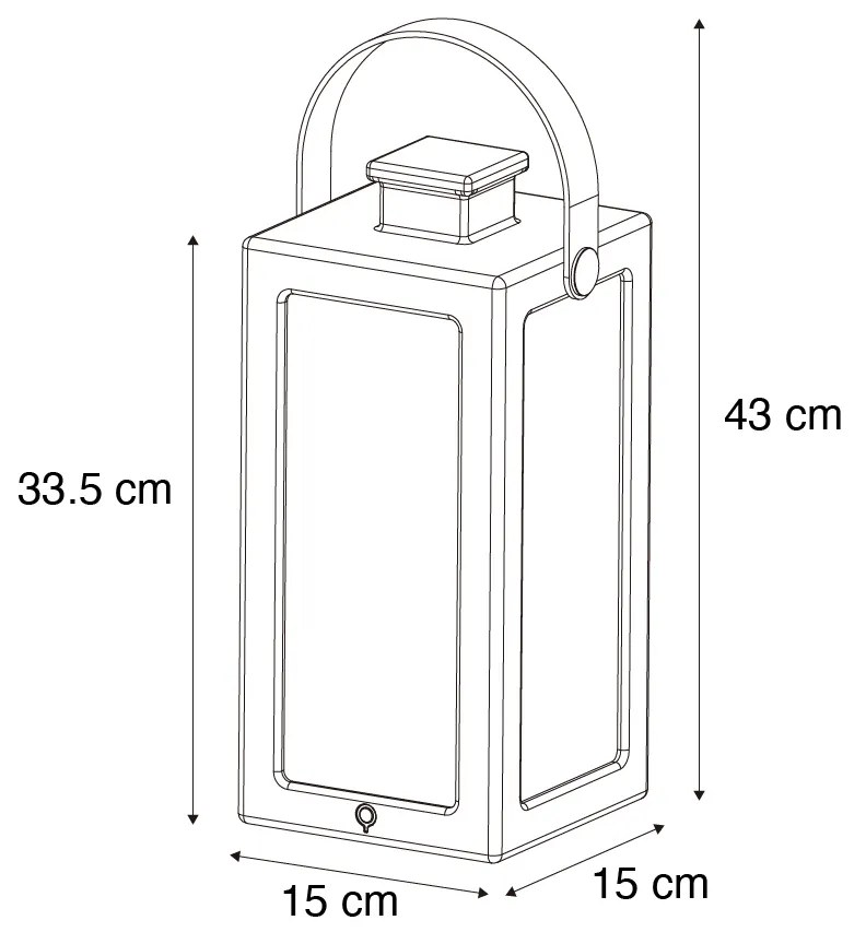 Zewnetrzna Nowoczesna lampa stołowa z efektem białego płomienia, ładowalna IP44 - StardDesignerski Oswietlenie zewnetrzne