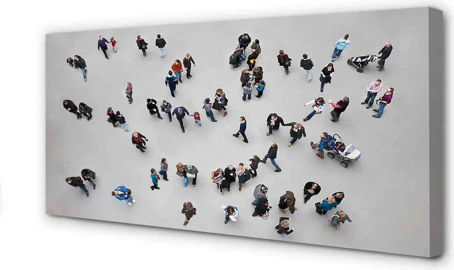 Duży obraz na płótnie Widok z Lotu Ptaka na Ludzi