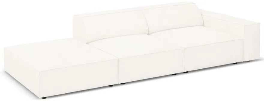 Beżowy narożnik (lewostronny) z materiału bouclé Jodie – Micadoni Home