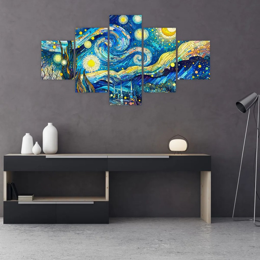 Obraz – Mozaika gwiaździstej nocy (125x70 cm)