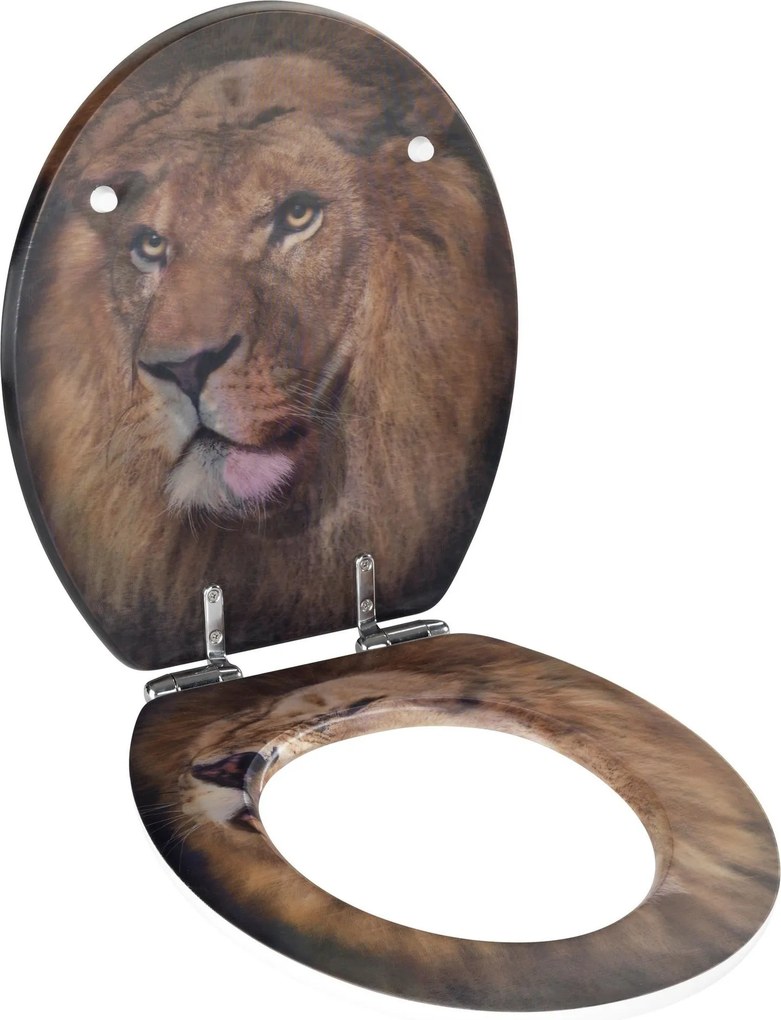 Deska sedesowa z nadrukiem 3D LION z MDF, WENKO