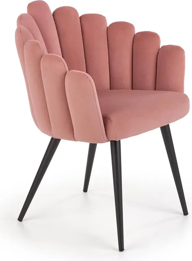 Różowe stylowe krzesło glamour N5-Z16