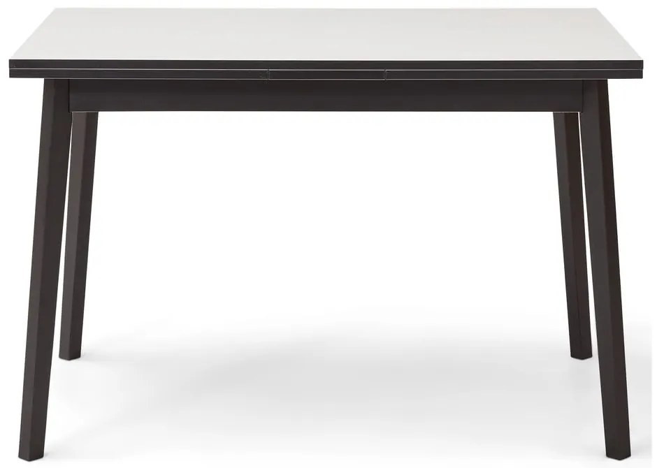 Czarno-biały rozkładany stół w dekorze dębu Hammel Single, 120 x 80 cm