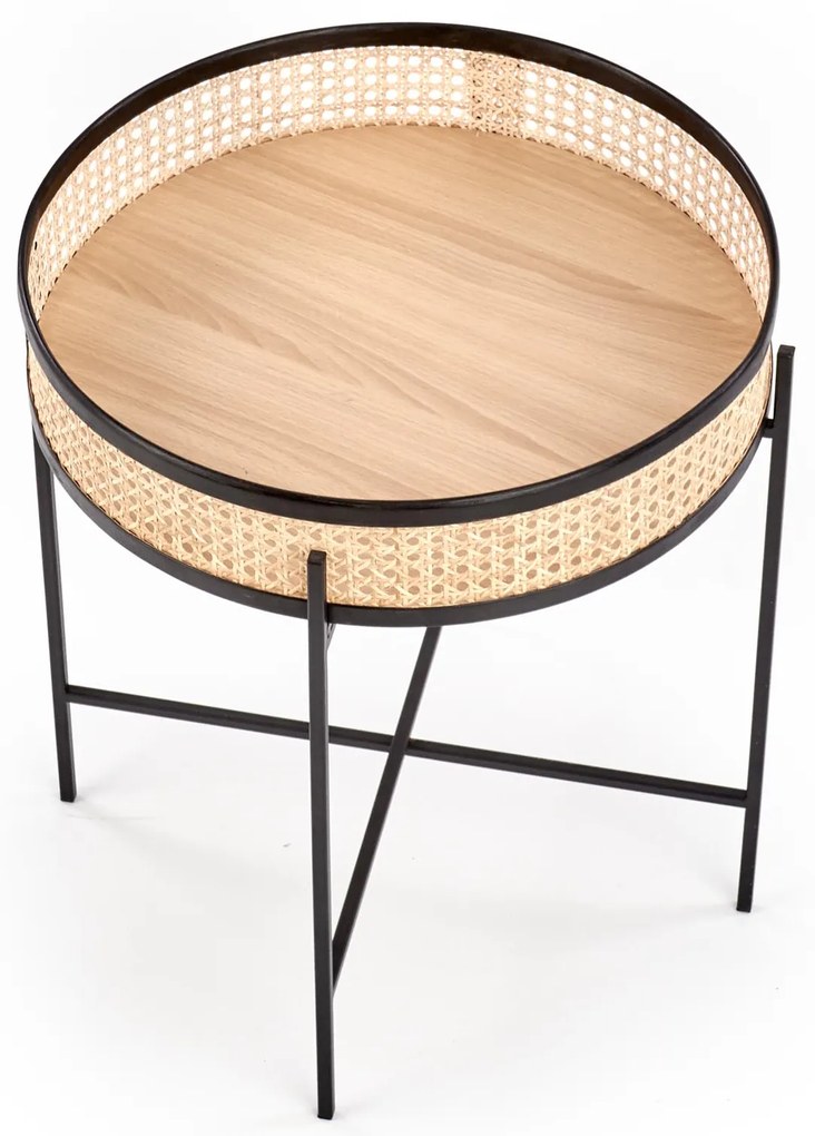 Rattanowy stolik kawowy LANIPA 50x55 cm