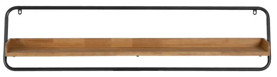 Półka z litego drewna kauczukowego w naturalnym kolorze 120 cm – Ixia