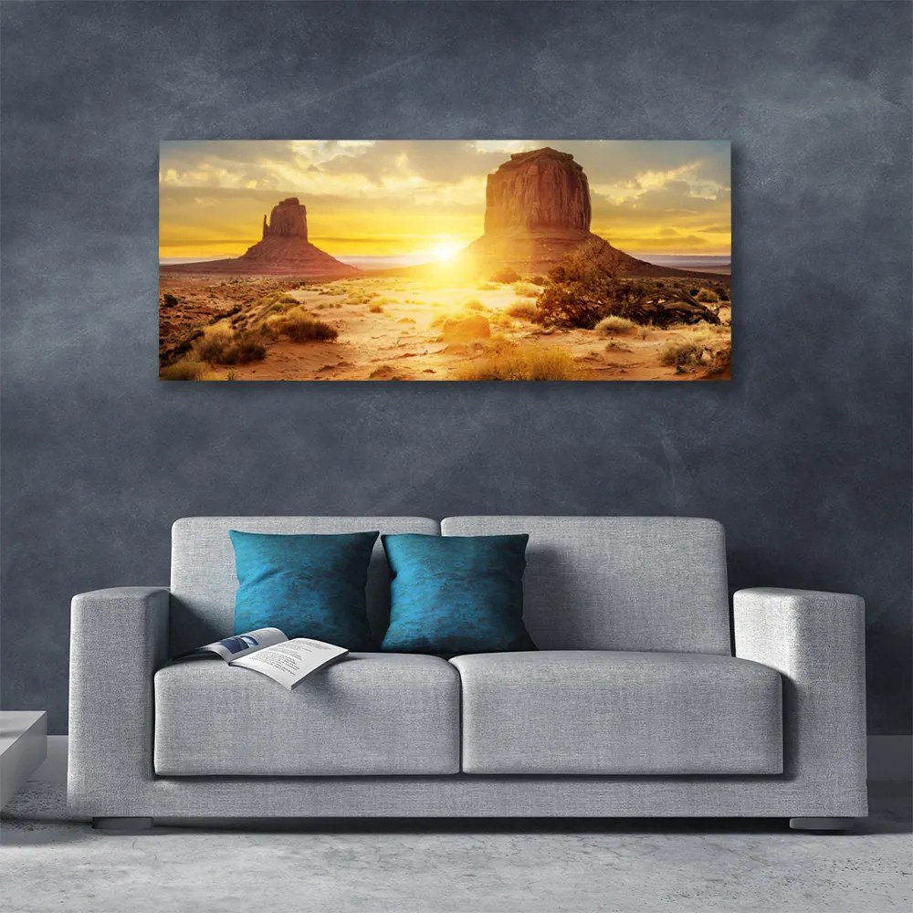 Obraz na płótnie Pustynny Blask Słońca