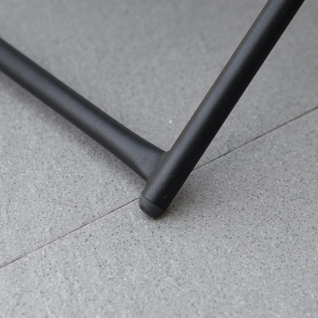 Outsunny Stolik z Technorattanu Składany Szary Metalowy Stół Ogrodowy Praktyczne i Stylowe Meble | Aosom PL