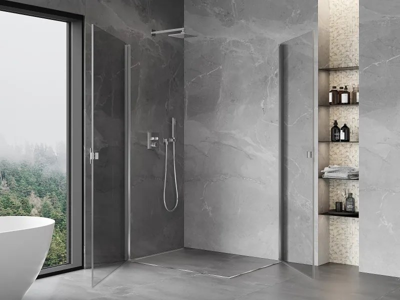 Mexen Mist-B Duo kabina prysznicowa uchylna 85 x 70 cm, transparent, chrom - 8A2-085-070-01-00