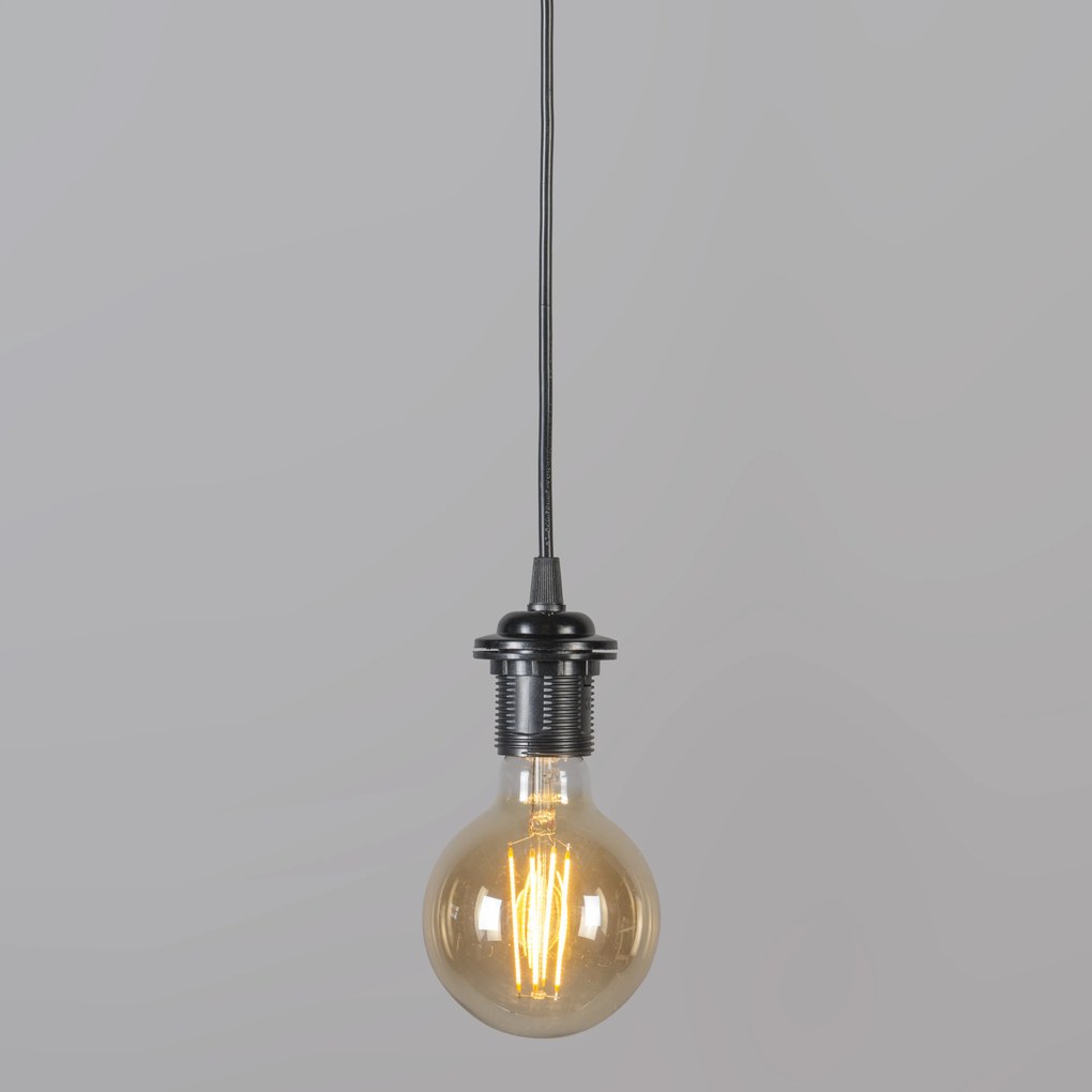 Zestaw 2 lamp wiszących w stylu retro czarnych 50 cm - Granny Frame