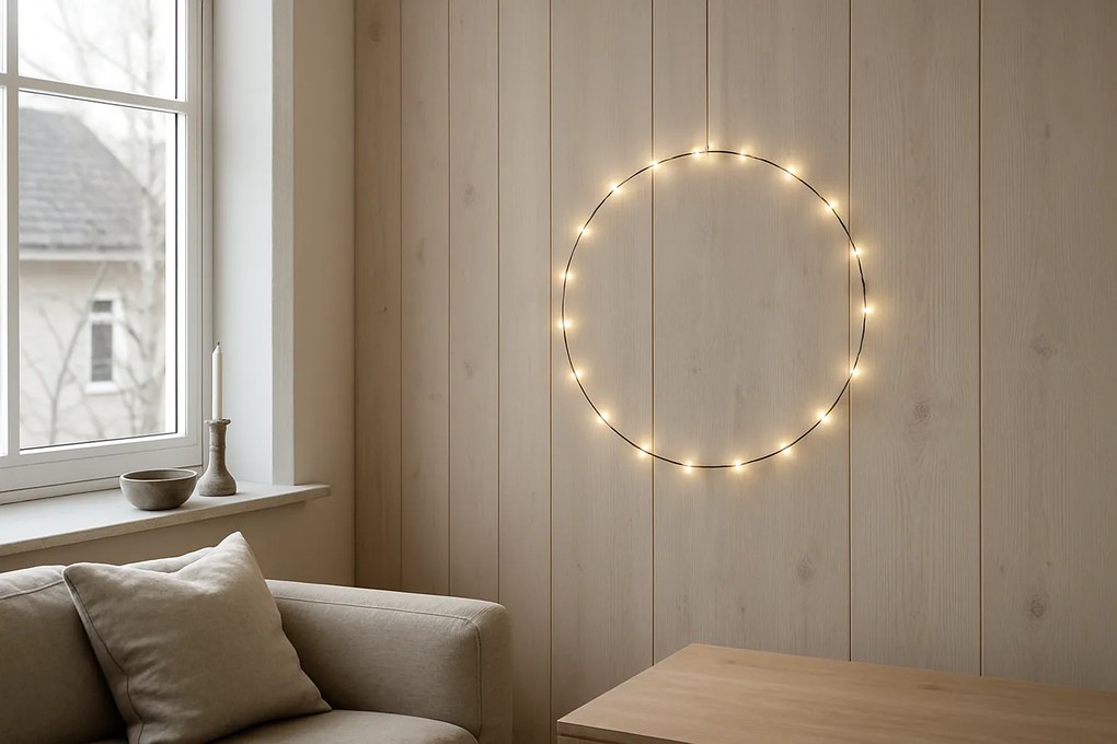 LED dekoracja wisząca CIRCLE Ø 50 cm, srebrna