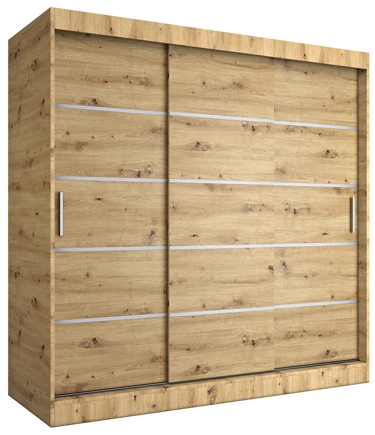 Szafa przesuwna dąb artisan 200 cm - Bohosa 6X