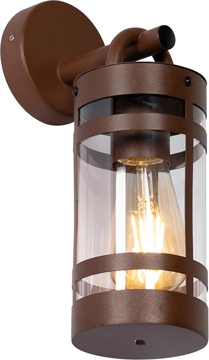 Industrialna lampa ścienna zewnętrzna rdzawo-brązowa IP44 - Ruben