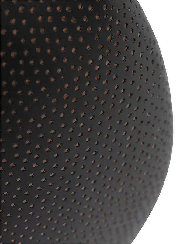 Orientalna lampa sufitowa czarna i złota 40 cm - RadianceKolonialny Oswietlenie wewnetrzne