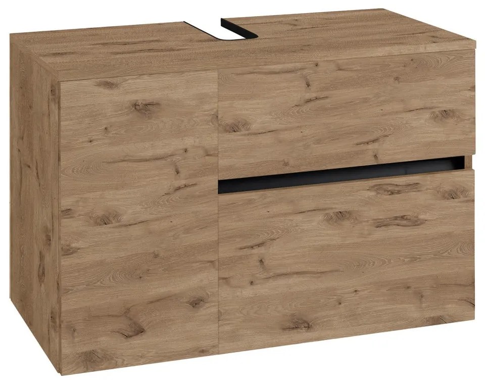 Wisząca szafka pod umywalkę w dekorze dębu 80x53 cm Wisla – Støraa