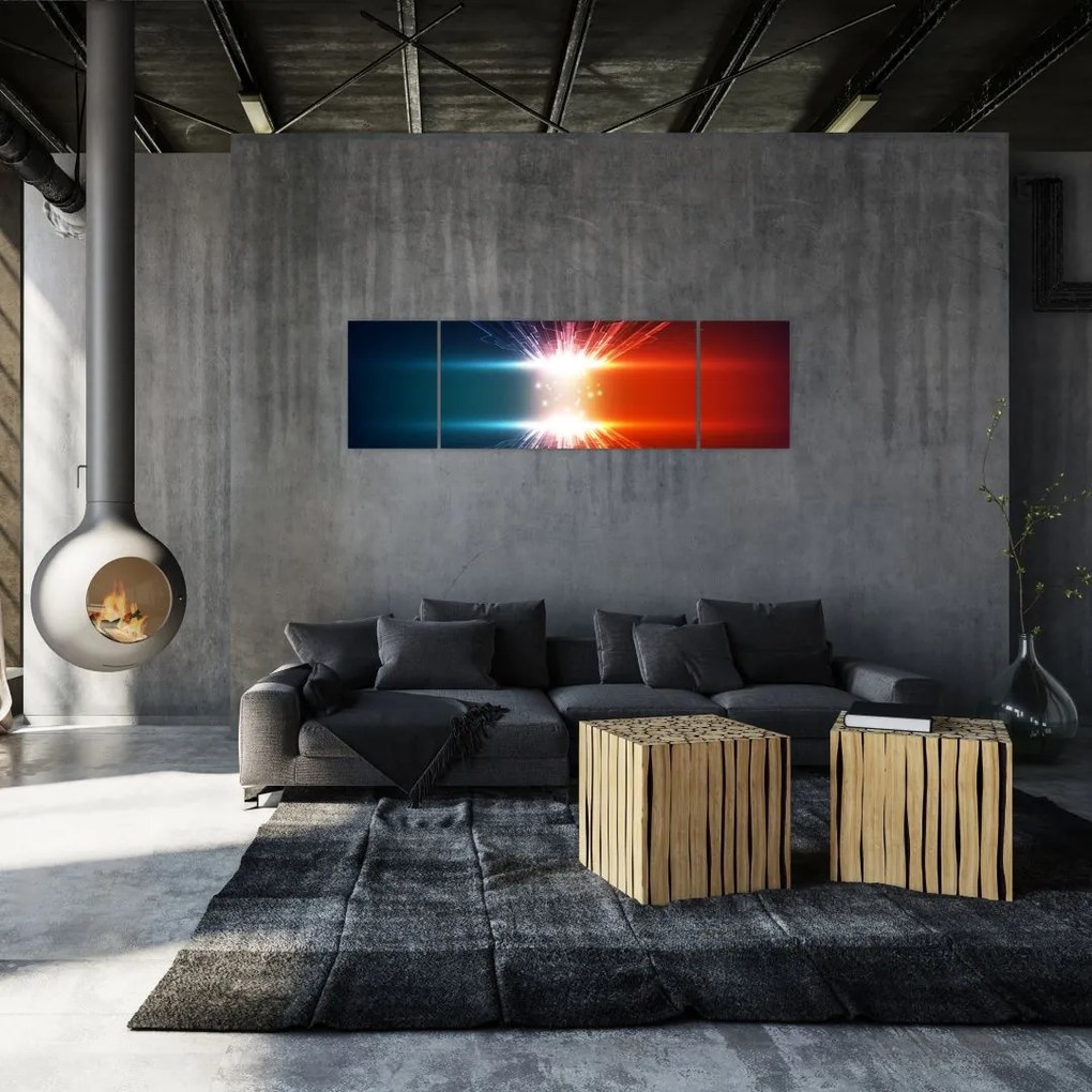 Abstrakcyjny obraz aktywnego ładunku (170x50 cm)