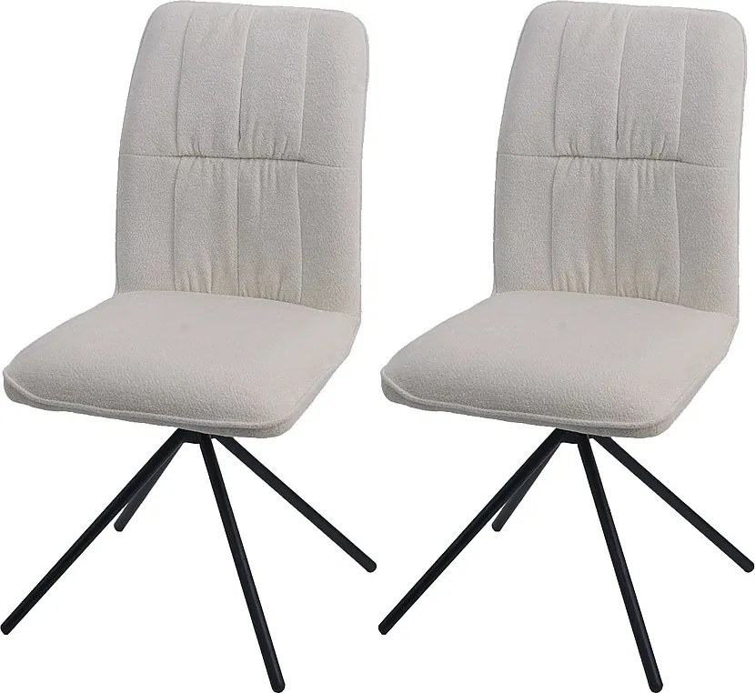 Krzesło do jadalni MCW-N99 (zestaw 2 szt.),  kremowe