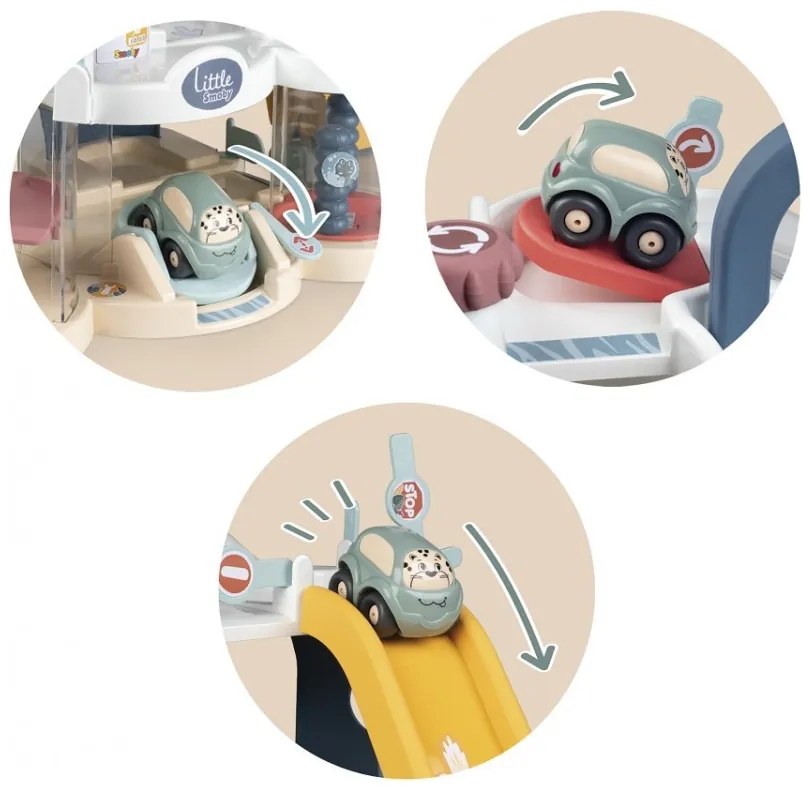 Smoby little mój pierwszy garaż samochodzik vroom planet