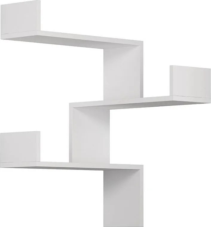 Skandynawska półka ścienna – 60 x 90 x 60 cm – biała – płyta wiórowa