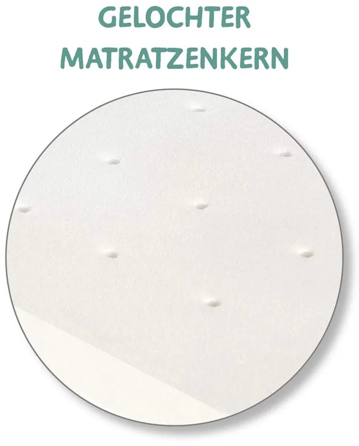 Łóżeczko na kółkach 90x45 cm w naturalnym kolorze Star Magic – Roba