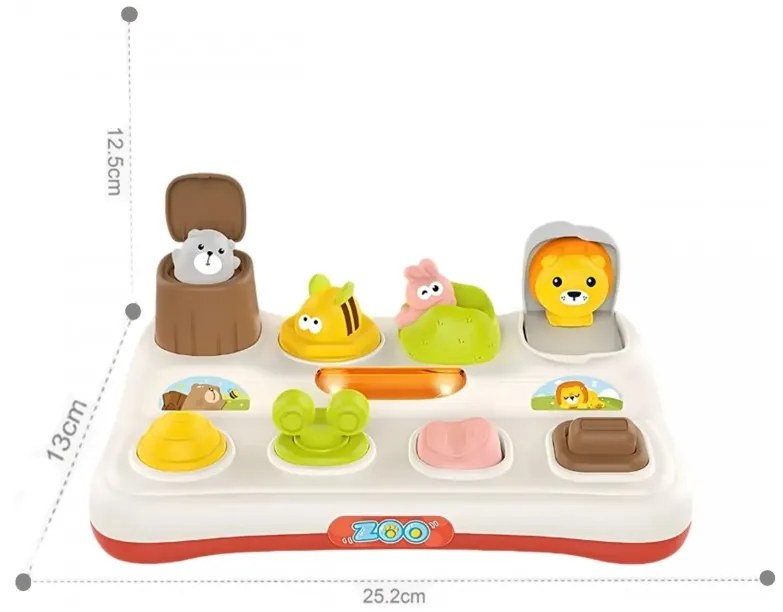 Woopie baby zabawka edukacyjna wyskakujące zwierzątka zoo pop up
