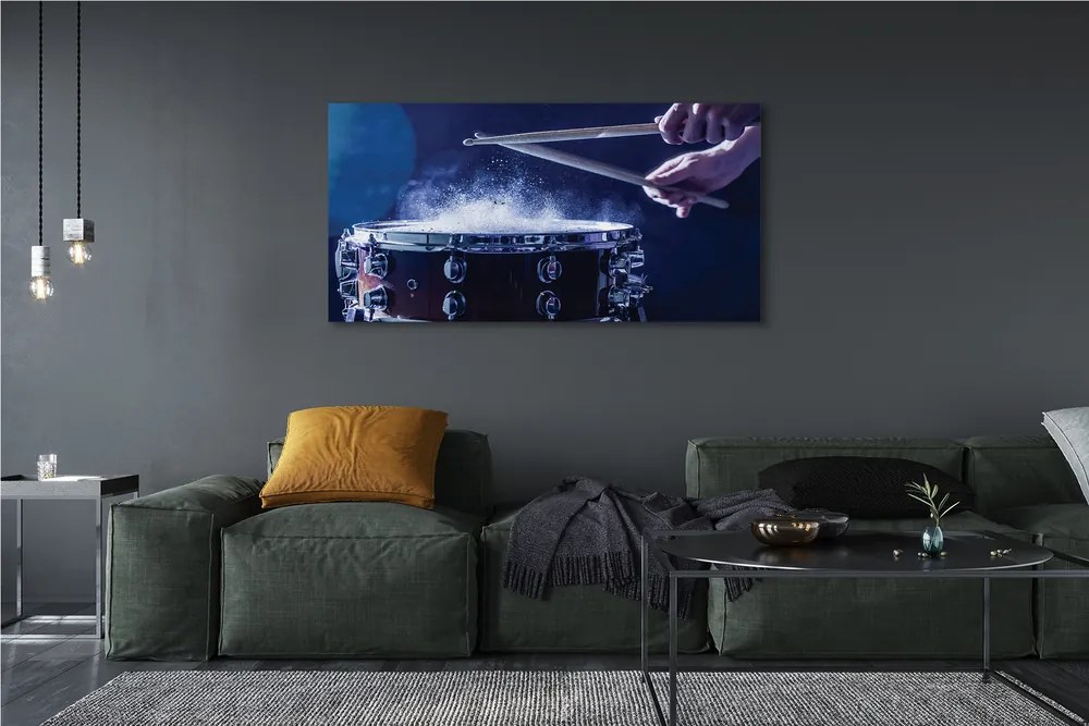 Obraz drukowany na płótnie Rytmiczne Uderzenie Perkusji