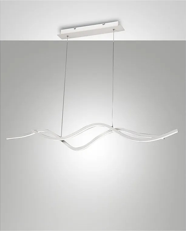 Sinuo 36W Biała lampa wisząca LED 3666-45-102 Fabas Luce