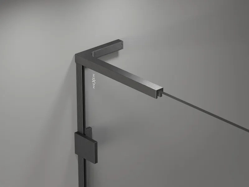 Mexen Lunar L drzwi prysznicowe uchylne prawe 105 cm, transparent, gun gray szczotkowany - 834L-105-000-66-00-P