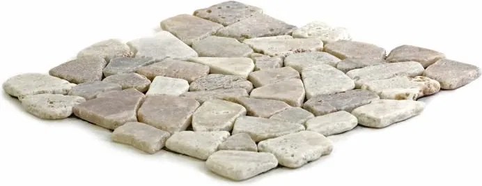 Mozaika z naturalnych kamieni ozdobnych Garth na siatce kremowa 1 m2