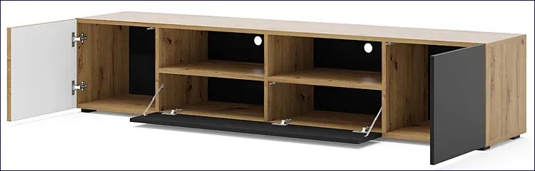 Szafka rtv z lamelowym frontem 200 cm H1-K51