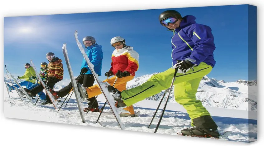 Obraz na płótnie Narciarskie Szaleństwo Na Stoku