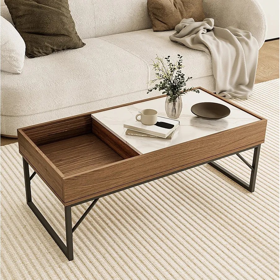 Stolik kawowy orzech włoski 105x50x40 lunero