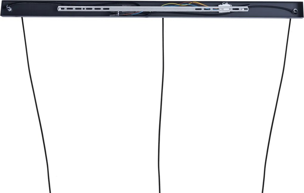 Designerska lampa wisząca czarna prostokątna 3-punktowa - Indu