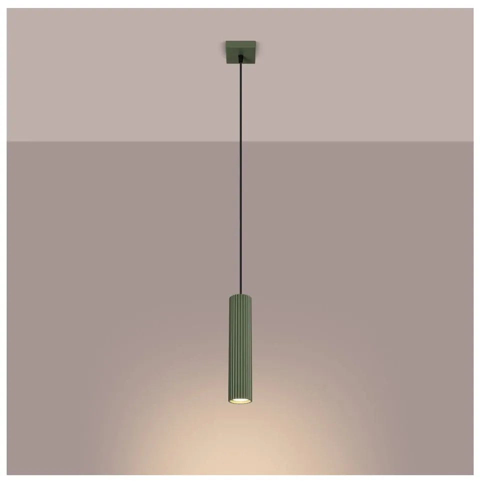 Zielona lampa wisząca Gleam – Sollux