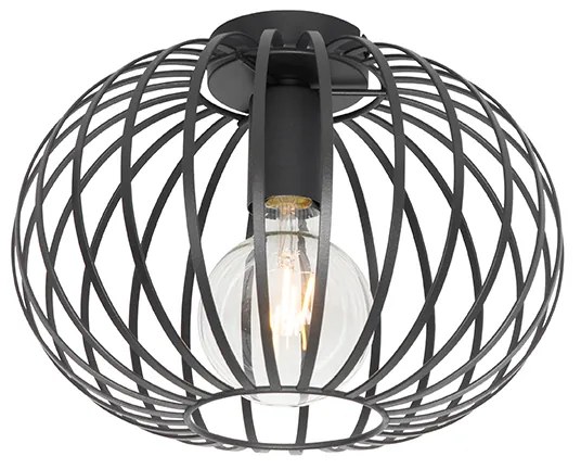 Designerska lampa sufitowa czarna 30 cm - Johanna