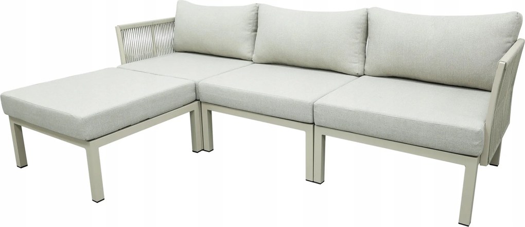 Modułowy zestaw mebli ogrodowych beżowy