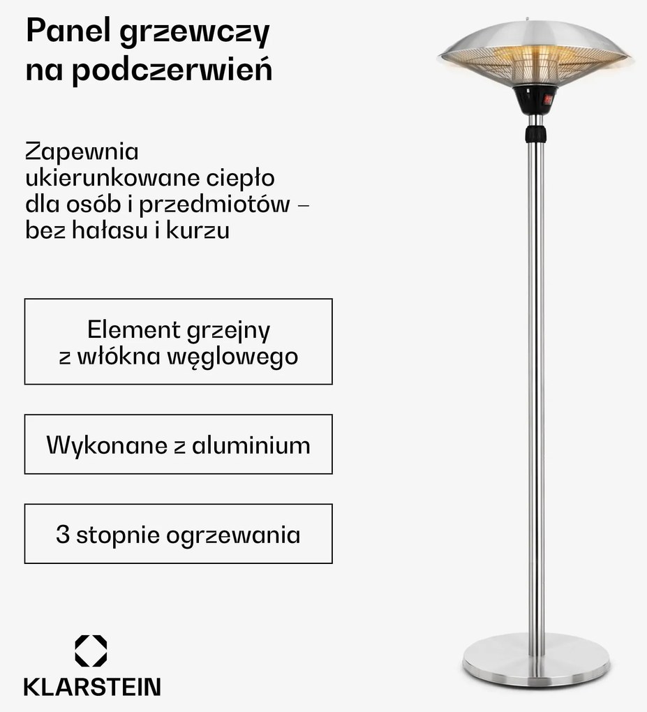 Blumfeldt Heat Guard 2100W Promiennik Podczerwieni Srebrny