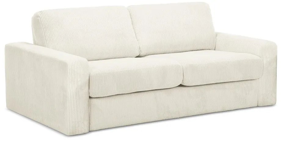 Beżowa sztruksowa rozkładana sofa 195 cm Nona – Makamii