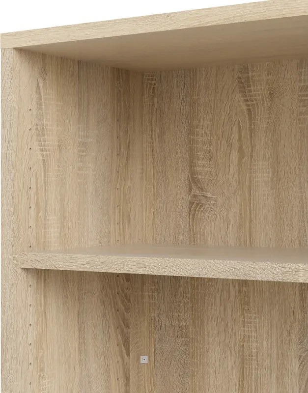 Niski regał biurowy z dwoma półkami Prima dąb sonoma