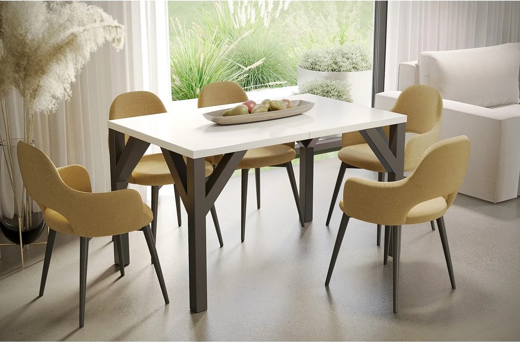 Stół rozkładany BALTIKA 130(240)x90 biały połysk