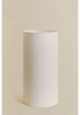 Arlina Abażur Do Lampy Z Tkaniny Distressed White & Ø30 Cm - ↑60 Cm - Sklum